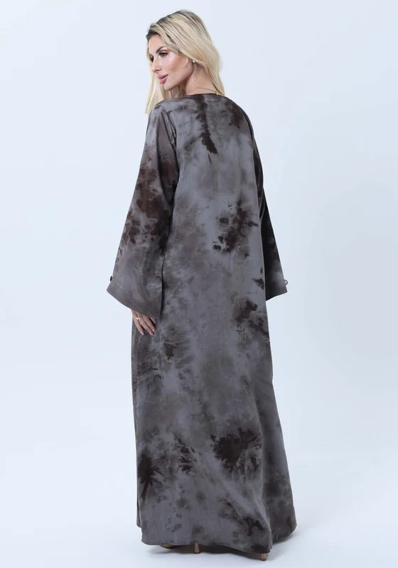 MSquare Fashion Premium Soft Jacquard Abaya with Self-Design & Matching Headscarf