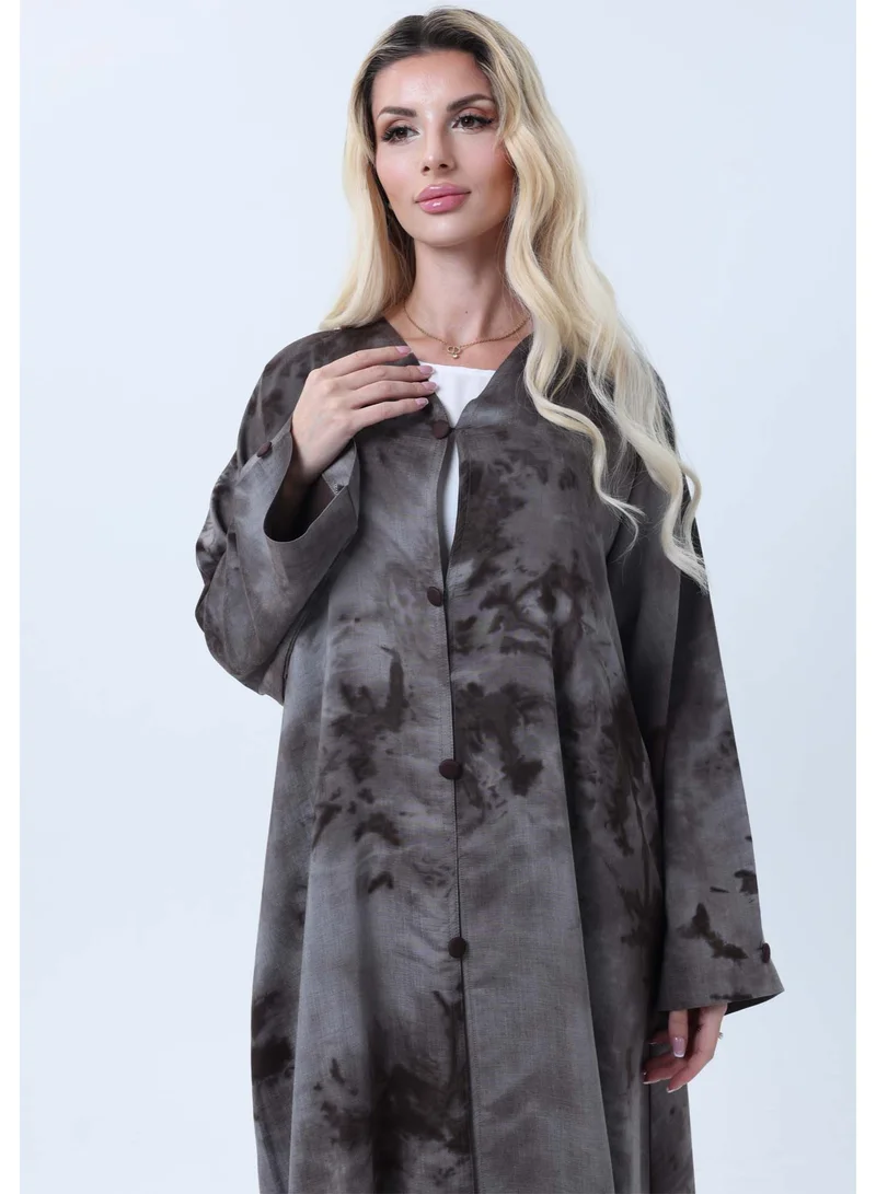 MSquare Fashion  Premium Soft Jacquard Abaya with Self-Design & Matching Headscarf for Women | Best Price UAE