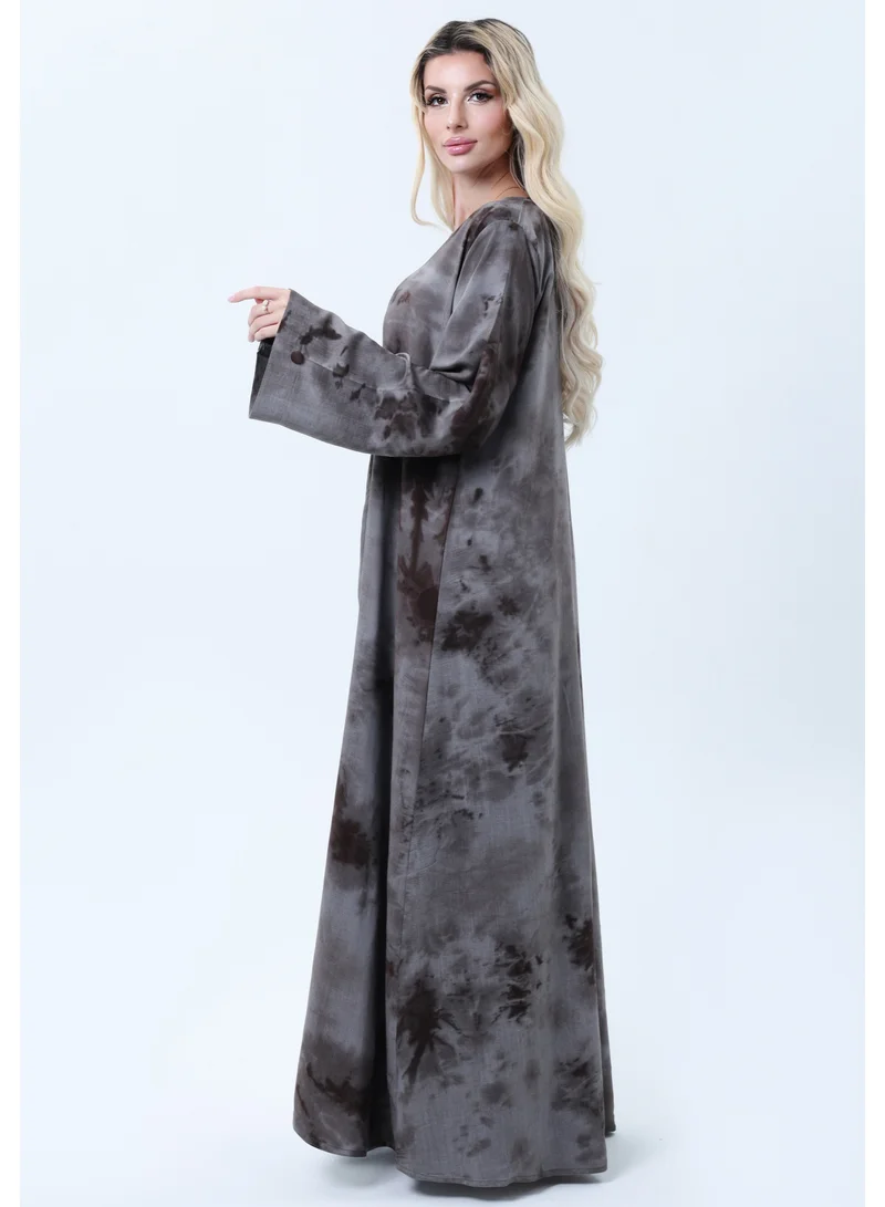 MSquare Fashion Premium Soft Jacquard Abaya with Self-Design & Matching Headscarf