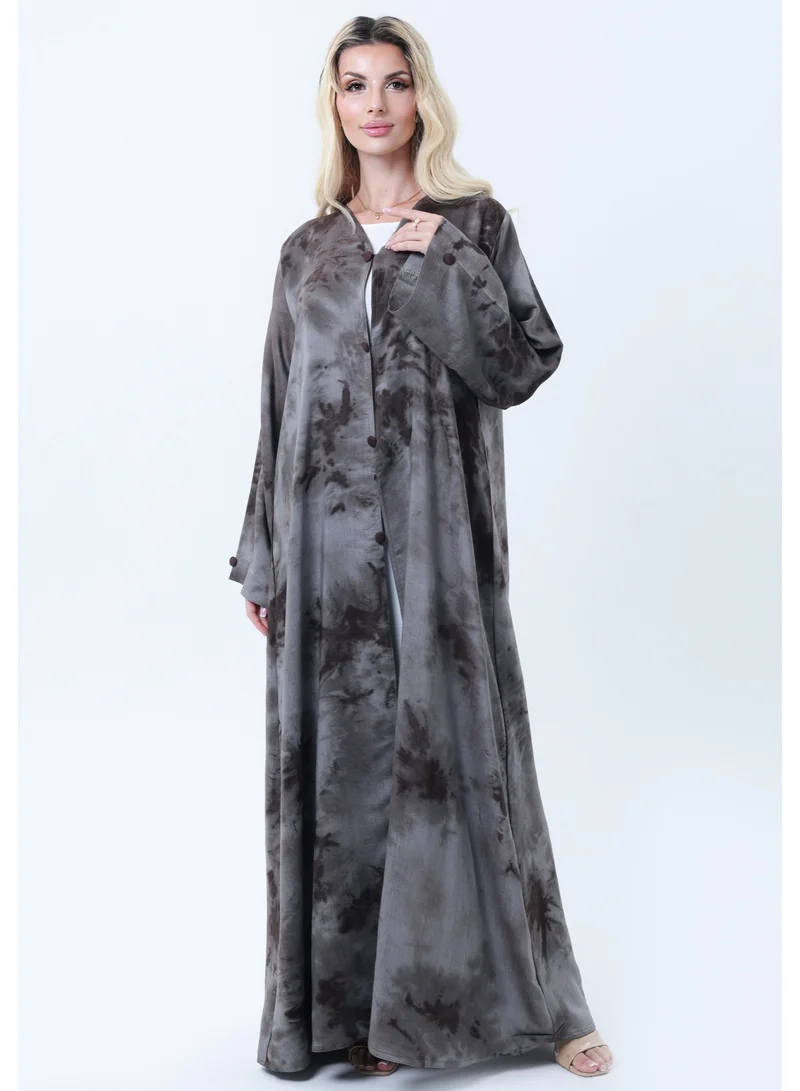 MSquare Fashion Premium Soft Jacquard Abaya with Self-Design & Matching Headscarf