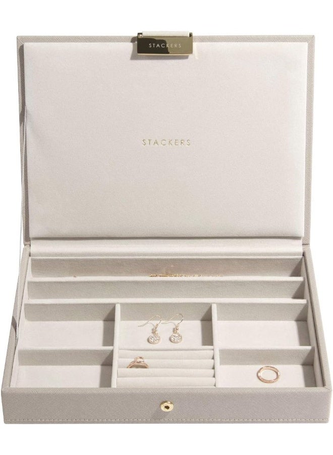 Stackers صندوق المجوهرات الكلاسيكي بغطاء من ستاكرز توبي، متوسط - Image 1