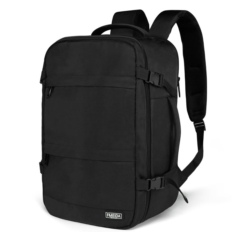 Fmeida Flight Approved Carry On Backpack for Ryanair Fits 14" Laptop - 20L Underseat Airplane Approved Weekender Bag, Anti-Theft Travel Backpack, Personal Item Bag Black - Image 1
