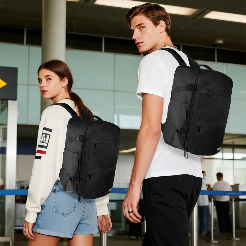 Fmeida Flight Approved Carry On Backpack for Ryanair Fits 14" Laptop - 20L Underseat Airplane Approved Weekender Bag, Anti-Theft Travel Backpack, Personal Item Bag Black - Image 2