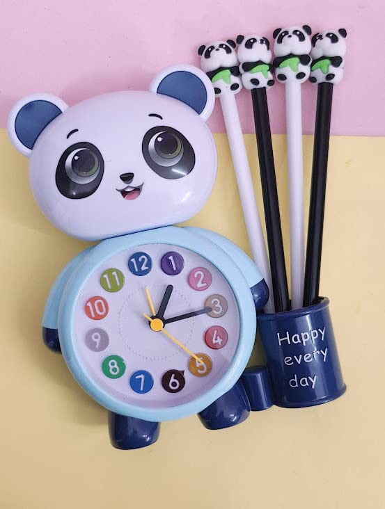 Tera13 TERA 13 Panda Clock for Girls Alarm Clock for Kids (1clock 4 pens) Learning Through Play | Best Gift for Children Ages 3 and Up |Bedrooms and Playrooms Clock for Girls & Boys - Image 3