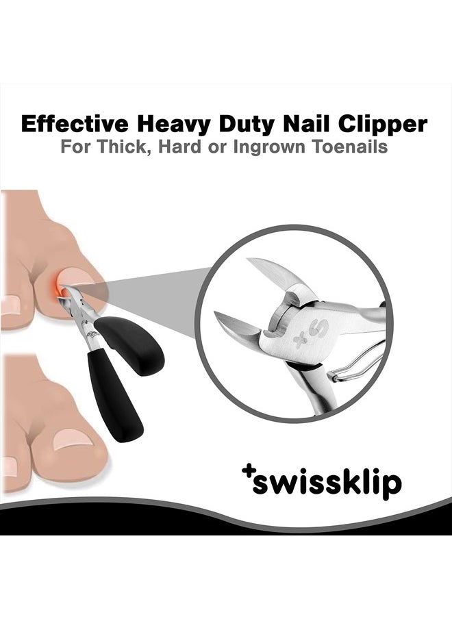 Swissklip - Toenail Clippers I Heavy Duty Toe Nail Clippers I Toenail Clippers for Thick Nails I Big Toe Nail Clippers for Thick Toenails I Toenail Scissors I Heavy Duty Nail Clippers for Thick Nail (1) - Image 1