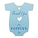 Summer-Ray.com SummerRay 50pcs Blue Baby Onesie Baby Shower Favor Thank You Tags Thank You for Popping by - Image 1