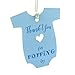 Summer-Ray.com SummerRay 50pcs Blue Baby Onesie Baby Shower Favor Thank You Tags Thank You for Popping by - Image 4