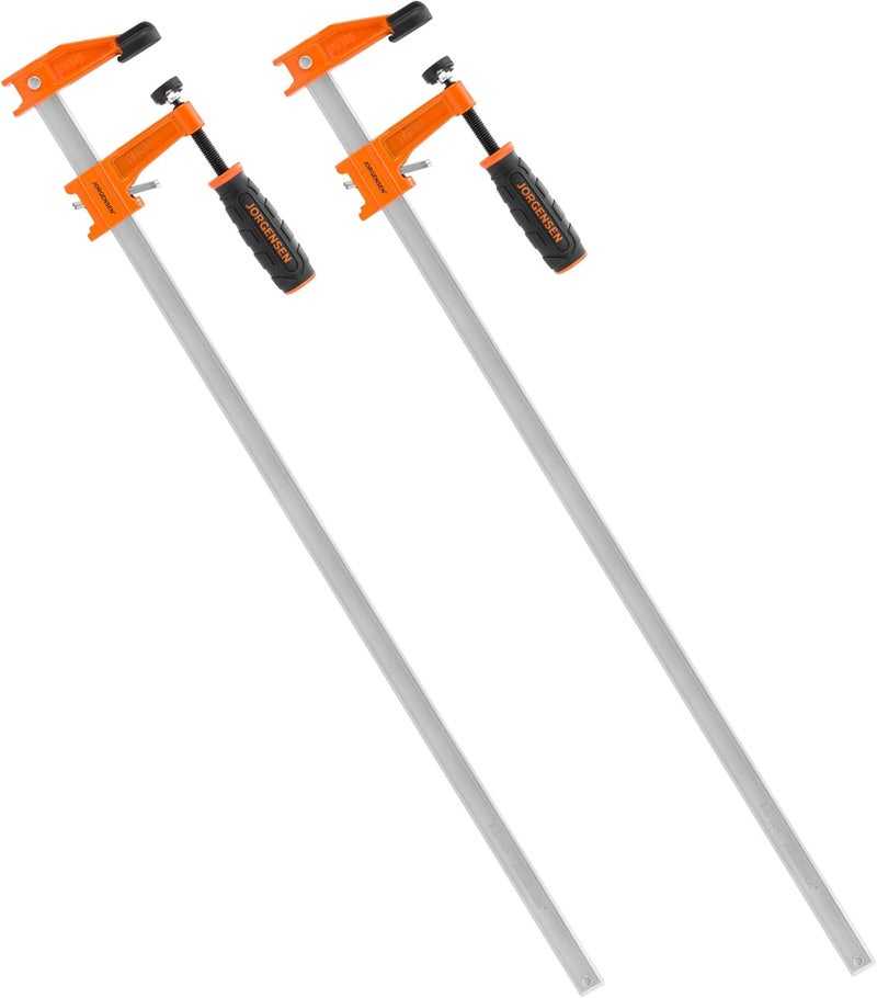 Jorgensen 2-pack Medium Duty Steel Bar Clamp Set with 272 kg Load limit, 61 cm - Image 1