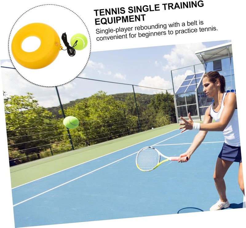 POPETPOP 1 Set Tennis Training Tools with Base for Self Study Practice Compact Tennis Trainer Skills Strength Coordination Flexibility - Image 2