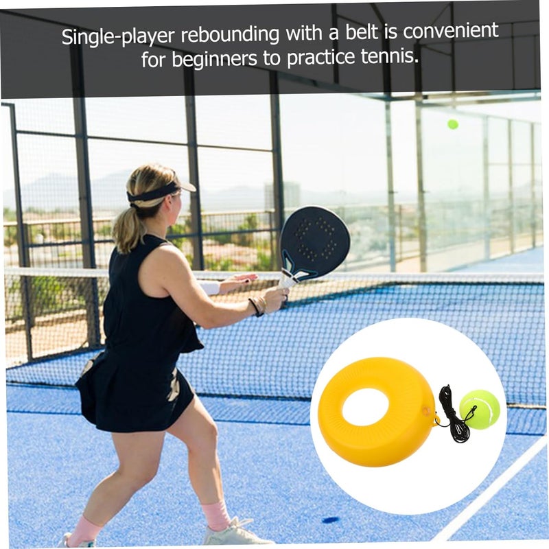 POPETPOP 1 Set Tennis Training Tools with Base for Self Study Practice Compact Tennis Trainer Skills Strength Coordination Flexibility - Image 4