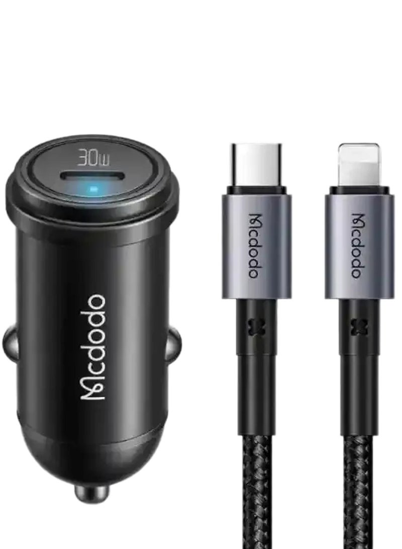 ELTRAZONE CC-749 PD 30W Fast Car Charger Kit with USB-C to USB-C Cable - Image 1