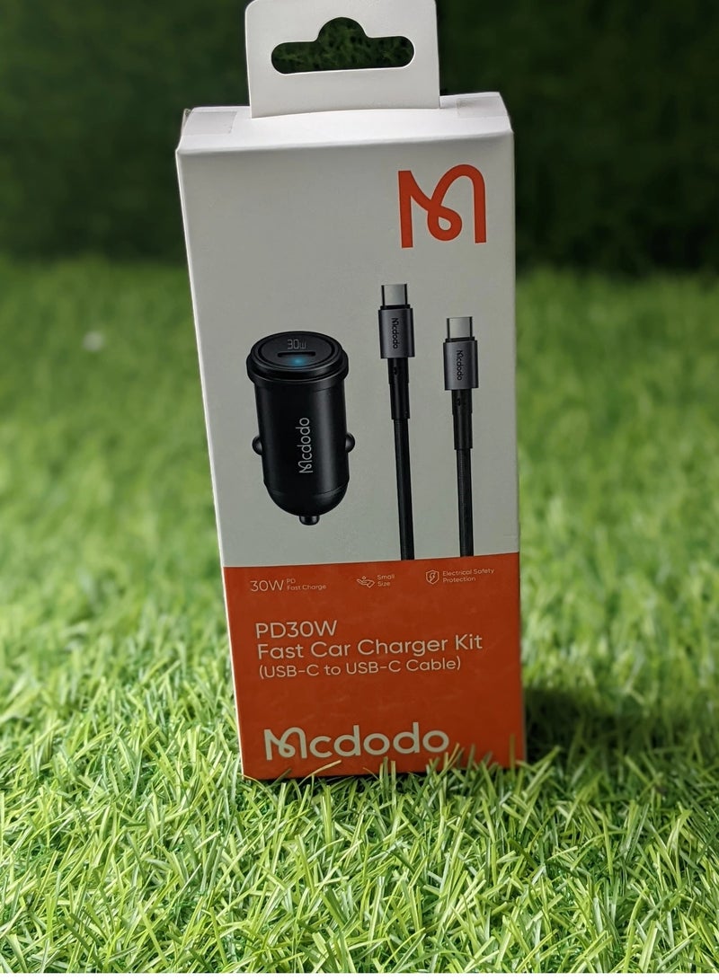 ELTRAZONE CC-749 PD 30W Fast Car Charger Kit with USB-C to USB-C Cable - Image 2