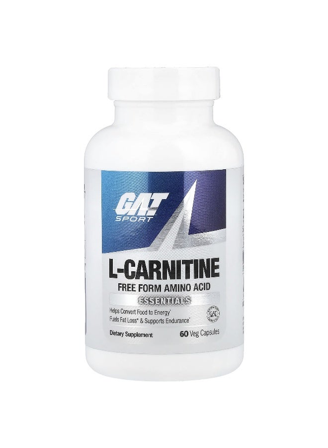 GAT GAT, L-Carnitine, 500 mg, 60 Veg Capsules 