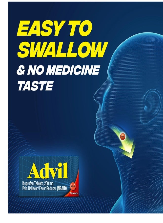 Advil Pain Reliever and Fever Reducer, Ibuprofen 200mg for Pain Relief - 24 Coated Tablets - Image 2