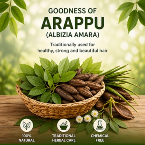 Neotea Arappu Herbal Shampoo 250ml | Natural Hair Cleanser | Gentle Scalp Care & Hair Nourishment | Sulfate-Free, Paraben-Free | Suitable for All Hair Types - Image 2