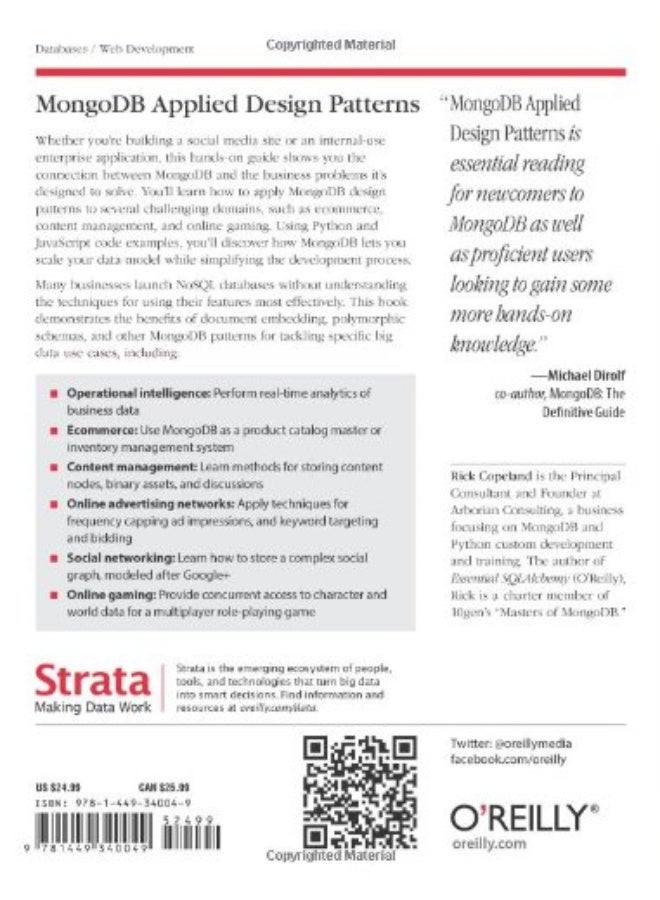 O'Reilly Media MongoDB Applied Design Patterns - Image 2