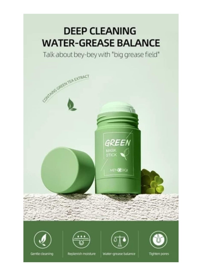 Mengsiqi Green Tea Purifying Face Mask Clay Stick 1.4 Ounce (Pack Of 1) - Image 2