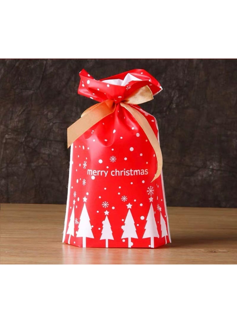 Small Christmas Gift Bags 10 Pack Reusable Drawstring Christmas Gift Bags Great Gift Bag for Christmas Parties - Image 2