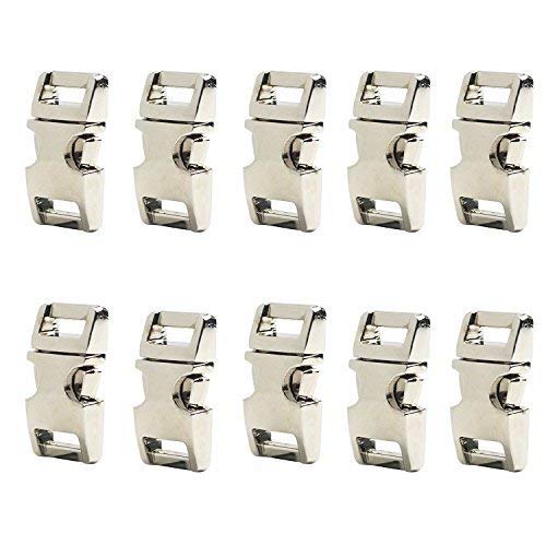 DGQ 5/8-Inch 10pcs Heavy Duty Metal Side Release Buckles Silver Color for Paracord Bracelets by DGQ - Image 2