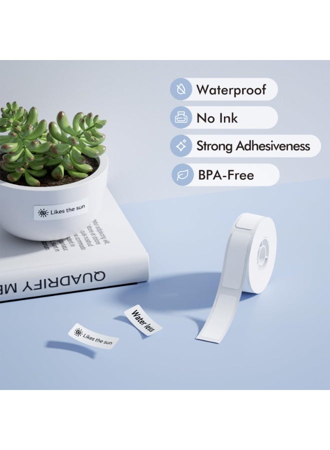 نيمبوت شريط لاصق من NIIMBOT لطابعات الملصقات D11/D110/D101، مقاس 12 × 40 مم (0.47 بوصة × 1.57 بوصة) للاستخدام المنزلي والمكتبي، بديل لشريط الملصقات، أبيض - Image 3