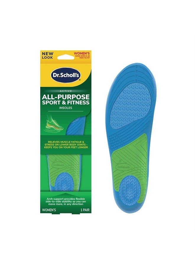 Dr. Scholl's Sport & Fitness All-Purpose Comfort Insoles, Women's, 1 Pair, Trim to Fit Inserts - Image 1
