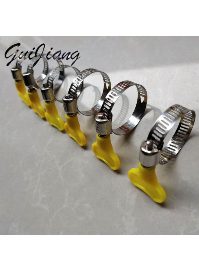 Throat Clamp Clip Gas Pipe Clamp Water Pipe Clip Water Pipe Fastening Plastic Handle Holding Hoop Stainless Steel Snap Pipe Hoop-Specification Model:Cards 22-32  - Image 3
