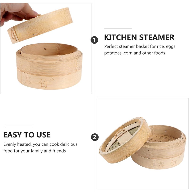 Trusted all-purpose quality Steamer Basket Set 13cm with Lid Multi-functional Kitchen Steamer for Cooking Dim Sum and Vegetables Climate adapted upgraded quality - Image 3