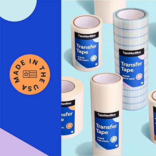 TapeManBlue 24" x 300' Roll of Clear Transfer Tape for Vinyl, Made in America, Premium-Grade Vinyl Transfer Tape with Medium-High Tack Adhesive for Applying Decals, Letters, and Graphics - Image 5
