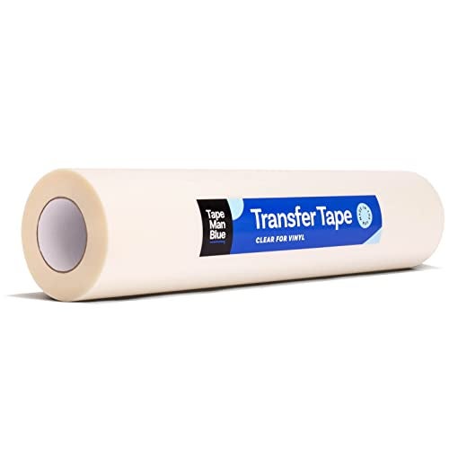 TapeManBlue 24" x 300' Roll of Clear Transfer Tape for Vinyl, Made in America, Premium-Grade Vinyl Transfer Tape with Medium-High Tack Adhesive for Applying Decals, Letters, and Graphics - Image 1
