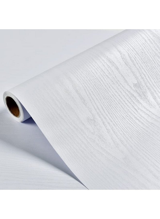 صن بيرد ورق حائط SUNBIRD ذاتي اللصق بنمط حبيبات الخشب، قابل للإزالة، ورق حائط من الفينيل، ورق حائط للرفوف وبطانة للأدراج للاستخدام المنزلي (24 × 48 بوصة، خشب أبيض) - Image 1