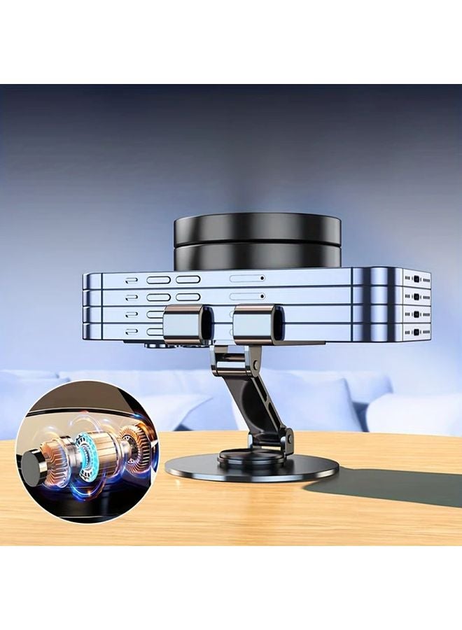 Gray Universal 360 Degree Rotating Full Metal Phone Tablet Stand Adjustable - Image 4