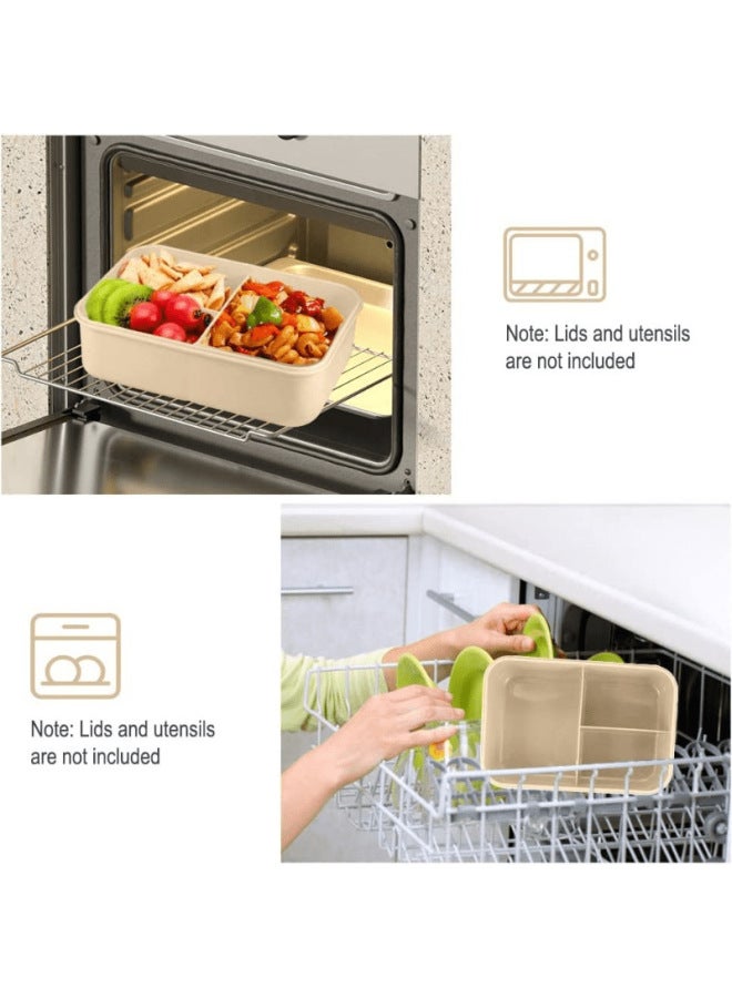 Temu Explosion In Stock Compartment Insulation Lunch Box Microwave Lunch Box Students Lunch Box Girls Work-Specifications:Khaki  - Image 5