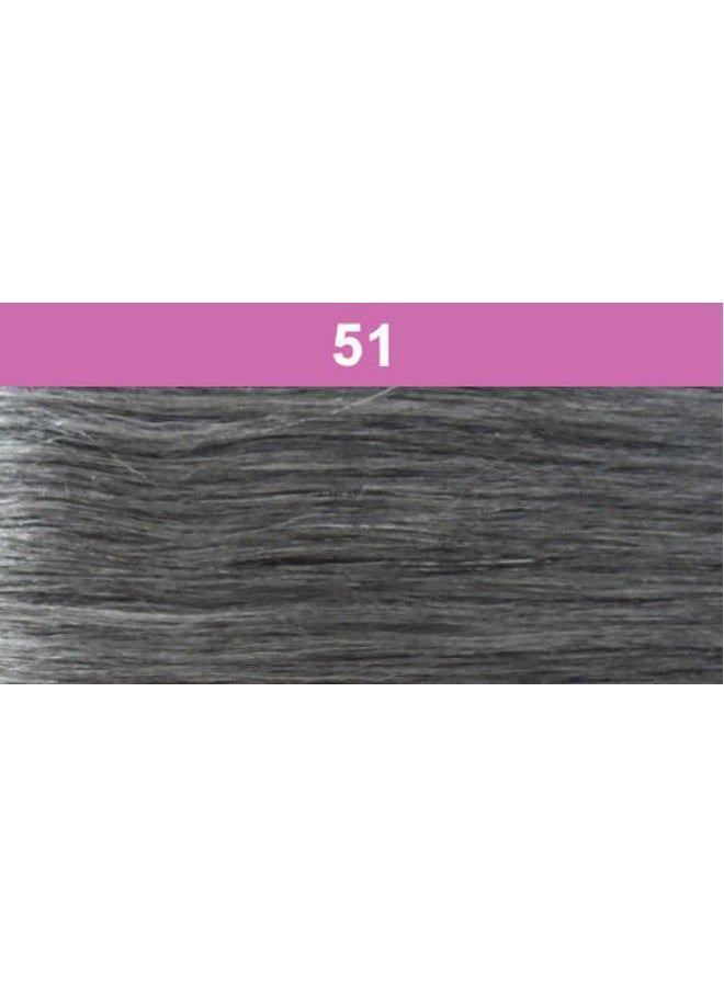 Foxy Silver - Weave Foxy Silver (Weave - HH Yaki Straight) 08 inch - 100% Human Hair Weave in 51 - Image 5