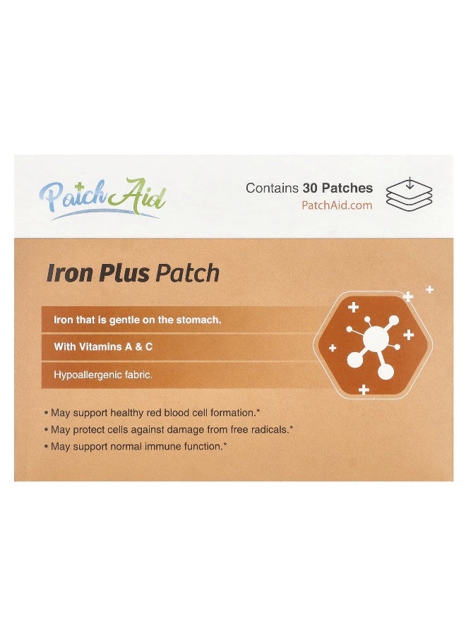 PatchAid, Iron Plus Patch , 30 Patches (Packaging may vary)