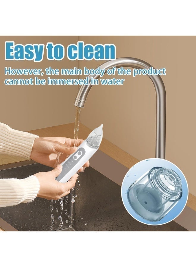 LuckyNov Baby Electric Nasal Aspirator, Rechargeable Baby Nasal Suction with 3 Silicone Tips, Adjustable Suction Level and Soothing Piano Music Soft Lighting Function - Image 4
