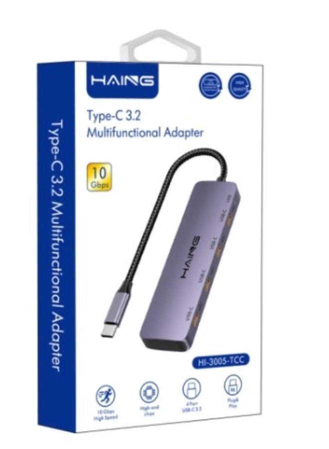 Haing 4 IN 1 TYPE-C USB3.2GEN 2 HUB 4PORT - Image 1