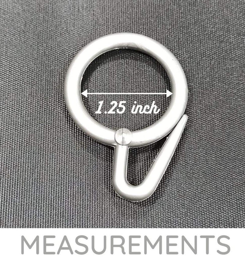 FAPBADRI Plastic Curtain Rings for Windows Curtains, Door Curtains, Bathroom Curtains and Other Multipurpose Usage - Colour: Silver MATT - 100 Pieces - Image 2