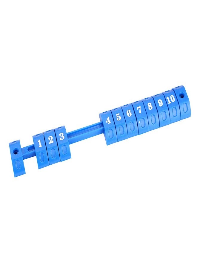 Luatoxry Foosball Ball Score Counter, 10 Numbers 2Pcs Table Football Scoring Counters, Plastic Foosball Table Scoring Counter, Red and Blue Foosball Scoreboard, 10.5x1.6inch - Image 5