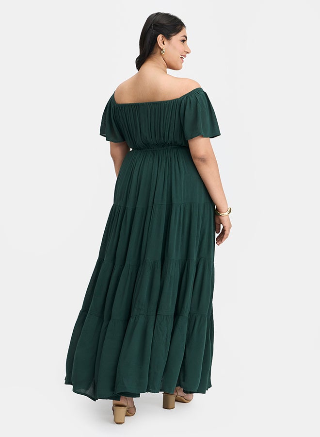 VIRGIO 100% Viscose Tiered Maxi Dress - Image 4