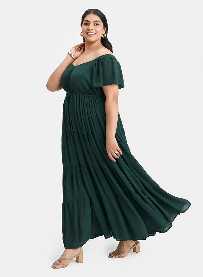 VIRGIO 100% Viscose Tiered Maxi Dress - Image 3