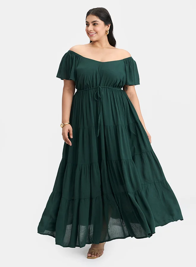 Virgio VIRGIO 100% Viscose Tiered Maxi Dress