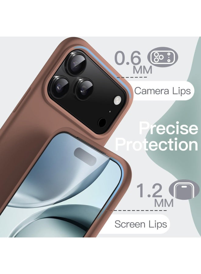 جراب لهاتف iPhone 17 Pro Max مصنوع من جل السيليكون السائل الناعم، حماية كاملة للجسم ضد الصدمات، غطاء غير لامع، بطانة ناعمة من الألياف الدقيقة، جراب خلفي نحيف لهاتف iPhone 17 Pro Max - Image 4