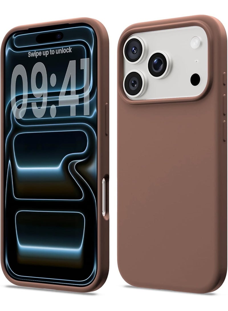 جراب لهاتف iPhone 17 Pro Max مصنوع من جل السيليكون السائل الناعم، حماية كاملة للجسم ضد الصدمات، غطاء غير لامع، بطانة ناعمة من الألياف الدقيقة، جراب خلفي نحيف لهاتف iPhone 17 Pro Max - Image 1