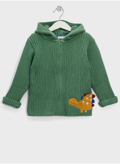 JoJo Maman Bebe Kids Dinosaur Cosy Hoodie  - Image 1