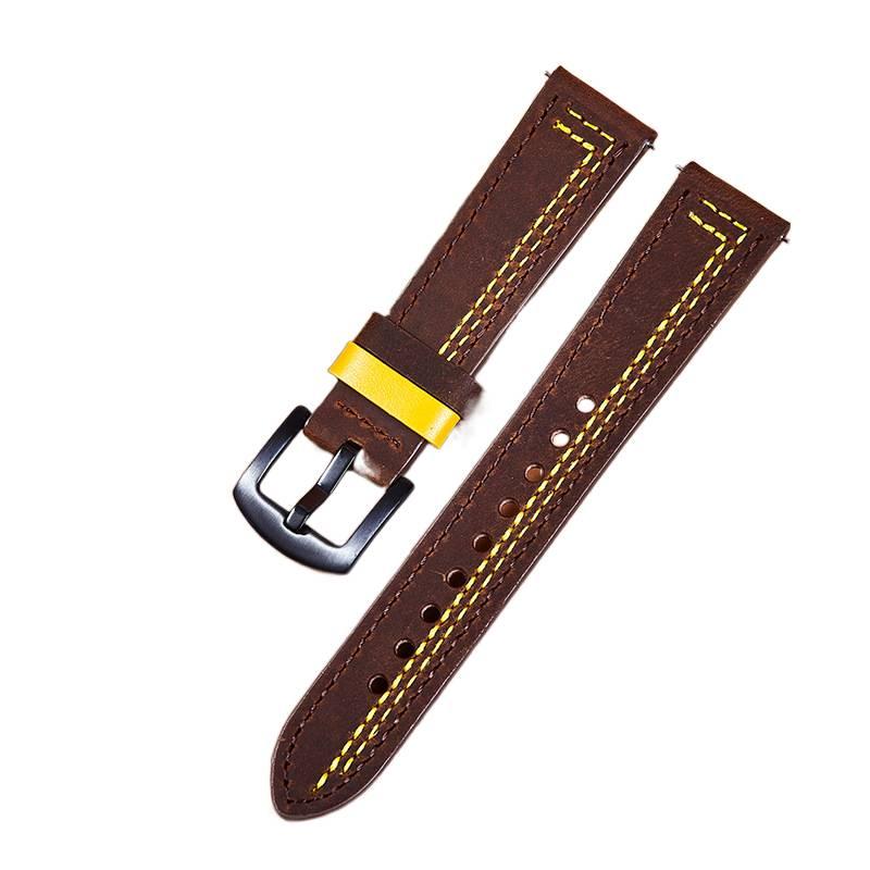 QX White Classic Leather Strap Smartwatch Band Compatible with Apple Watch with Adjustable Fit Replacement Strap for Daily Wear - Image 5