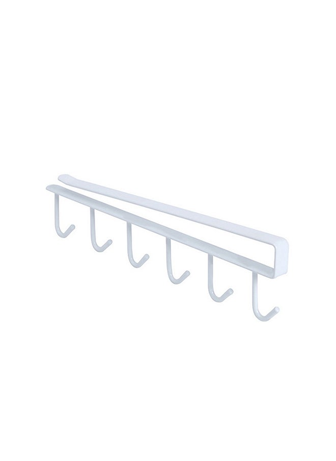 O Ozone Mug Storage Organizer [ Hanging Cup Holder ] For Kitchen Utensils [ Hanging Kitchen Storage Rack ] Mug Holder - White  - Image 1