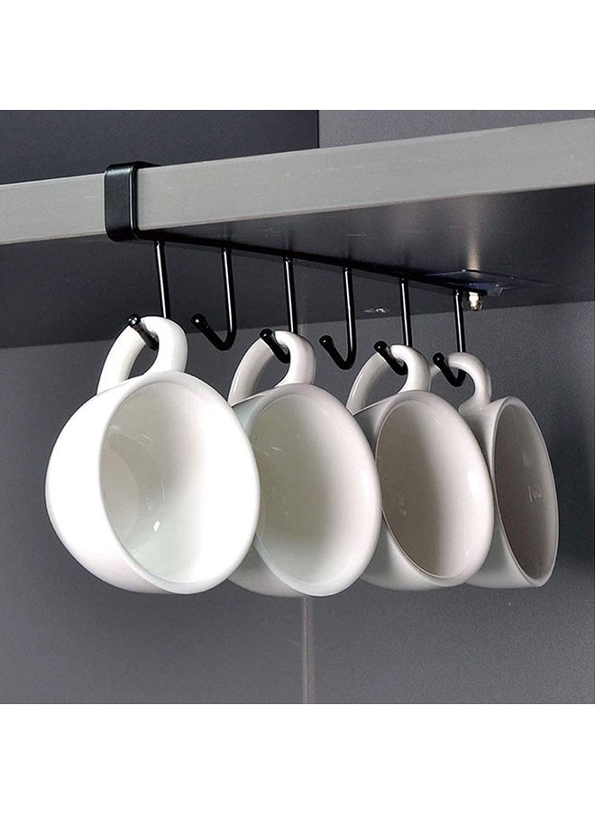O Ozone Mug Storage Organizer [ Hanging Cup Holder ] For Kitchen Utensils [ Hanging Kitchen Storage Rack ] Mug Holder - White  - Image 2