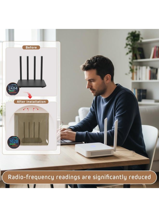 Otoolling Large WiFi Router Cover and Smart Meter Cover Block 90% of WiFi Router EMF and 5G Electric Meter Faraday Cage Protection - Image 3
