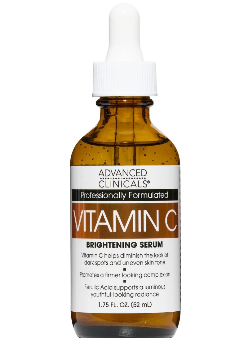 Advanced Clinicals Vitamin C Brightening Serum 52ml | Anti-Aging Facial Serum with Hyaluronic Acid & Ferulic Acid | Helps Fade Dark Spots, Improve Skin Tone & Restore Radiance - Image 5
