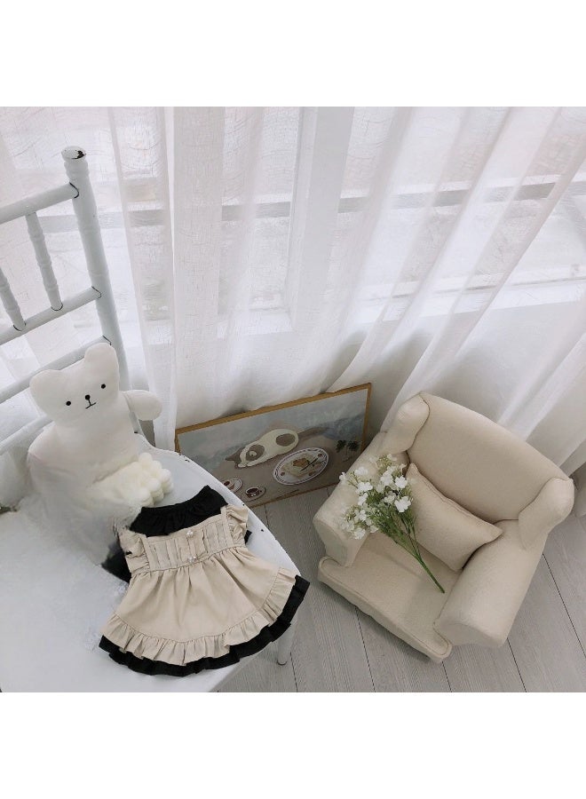 A.M English style milk tea temperament Pet Dog Cat dress - Image 4